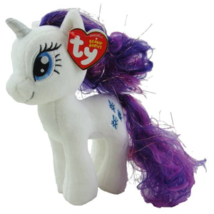 عروسک اورجینال پونی سفید تک شاخ 27 سانتی متری Pony white ty_اسباب بازی
